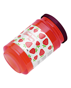 Personalised 250g Strawberry Jam Wraparound Labels 195x50mm