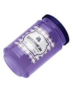 Personalised Gingham Blackcurrant Jam Jar Labels 50x50mm