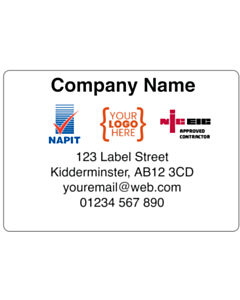 Personalised Electrical Contact Details Labels 95x65mm