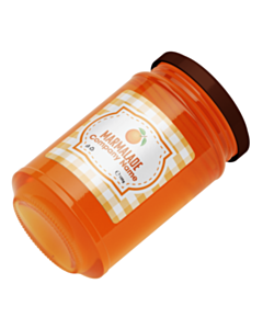 Personalised Gingham Marmalade Jar Labels 50x50mm