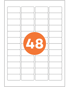 A4 Label Sheets 48 Labels Per Sheet 46x21mm White Removable