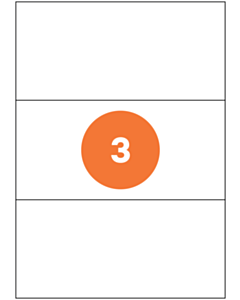 A4 Sheet Labels 3 Labels Per Sheet 210x99mm White Permanent