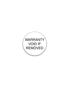 Warranty Void if Removed Stickers 20mm