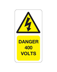 400 Volts Labels 33x63mm