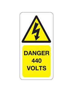 440 Volts Labels 25x50mm