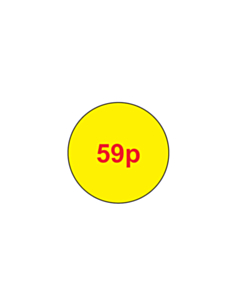 59p Price Labels 20mm Permanent