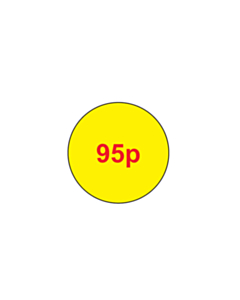 95p Price Labels 20mm Permanent