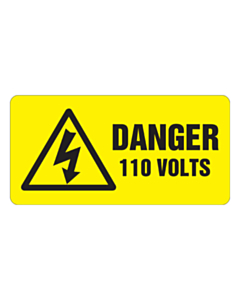 Danger 110 Volts Labels 100x50mm