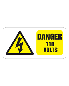 Danger 110 Volts Labels 100x50mm