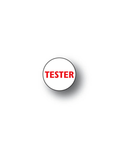 Tester Stickers Red on White 15mm