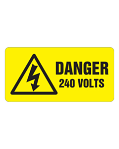 Danger 240 Volts Stickers 100x50mm