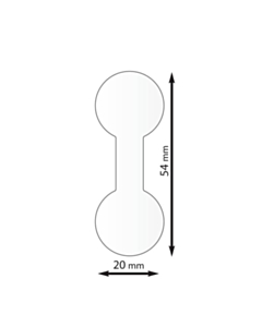 Clear Dumb Bell Security Seal Labels 20x54mm (Permanent)