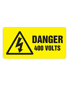 Danger 400 Volts Labels 100x50mm