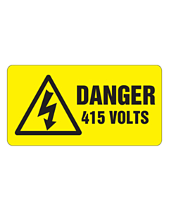 Danger 415 Volts Labels 63x33mm