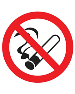 No Smoking Window Sticker (70mm)