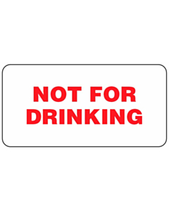 Not For Drinking Labels 50x25mm