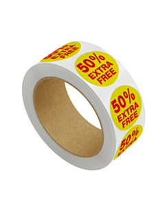 50% Extra Free Labels 30mm Permanent