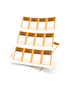 Orange Sandwich Label A4 Sheets