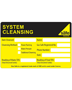 System Cleansing Labels 100x65mm