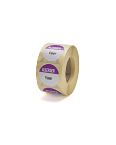 Allergen Eggs Labels 25mm Permanent
