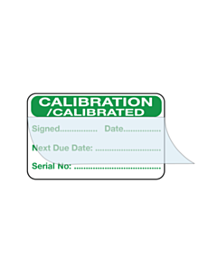 Write & Seal Calibration Labels with Serial Number 40x25mm