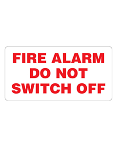 Fire Alarm Do Not Switch Off Labels 100x50mm