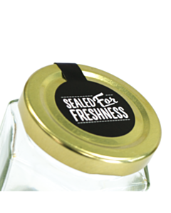 Black Jar Seal Labels 35x90mm | Labels Online