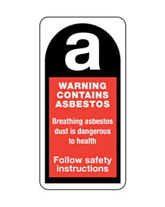 Warning Contains Asbestos Labels 25x50mm