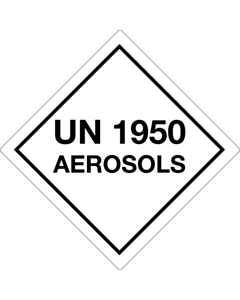 UN 1950 Aerosols Labels 100x100mm