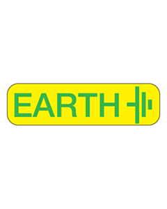 Electrical Earth Label 35x10mm