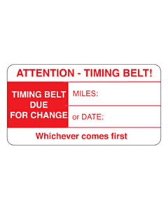 Timing Belt Change Labels 63x33mm