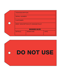 Do Not Use Tags (134x67mm)