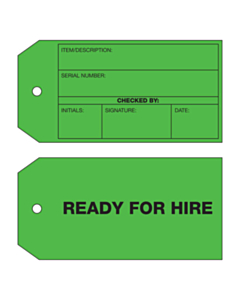 Ready For Hire Tags (134x67mm)