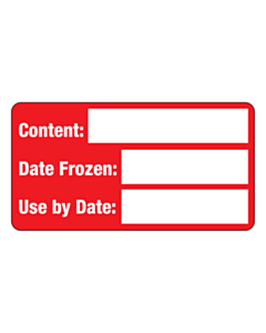 Frozen Food Content Labels 63x33mm