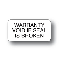 Warranty Void If Broken Stickers 40x20mm