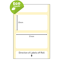 51x25mm Compostable Direct Thermal Labels