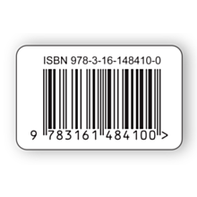 ISBN Barcode Labels Paper 40x25mm