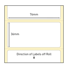 76x36mm Direct Thermal Paper Labels Permanent