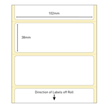 102x38mm Direct Thermal Paper Labels Permanent