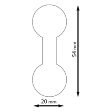 Tamper Evident Dumb Bell Security Labels 54x20mm