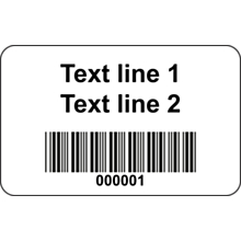 Code 39 Barcode Labels Vinyl 40x25mm