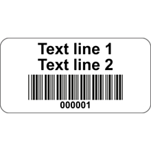 Code 128 Barcode Labels Vinyl 40x20mm