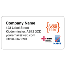 Personalised Electrical Contact Details Labels 63x33mm