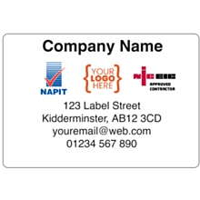 Personalised Electrical Contact Details Labels 95x65mm