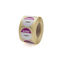 Allergen Lupin Labels 25mm Permanent