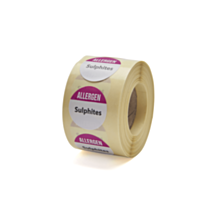 Allergen Sulphites Labels 25mm Permanent